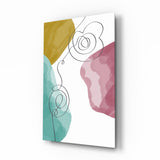 Abstract Shapes Glass Wall Art