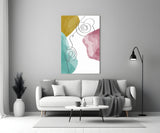 Abstract Shapes Glass Wall Art