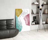 Abstract Shapes Glass Wall Art