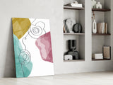 Abstract Shapes Glass Wall Art