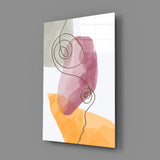 Abstract Shapes Glass Wall Art