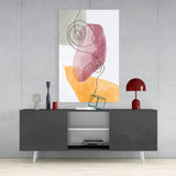 Abstract Shapes Glass Wall Art