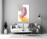 Abstract Shapes Glass Wall Art