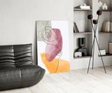 Abstract Shapes Glass Wall Art