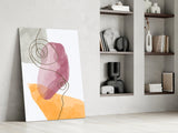 Abstract Shapes Glass Wall Art