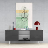 Abstract Shapes Glass Wall Art