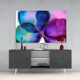 Abstract Shapes Glass Wall Art