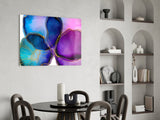 Abstract Shapes Glass Wall Art