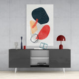 Abstract Shapes Glass Wall Art