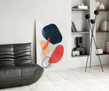 Abstract Shapes Glass Wall Art