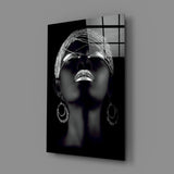 Silver Woman Glass Wall Art