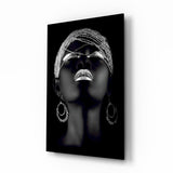 Silver Woman Glass Wall Art