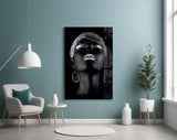 Silver Woman Glass Wall Art