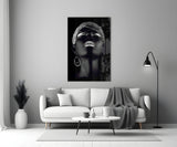 Silver Woman Glass Wall Art