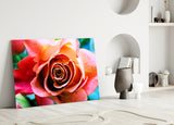 Rose Glass Wall Art