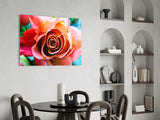 Rose Glass Wall Art