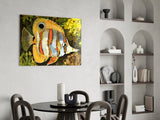 Orange Fish Glass Wall Art