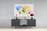 Map of Colors Glass Wall Art