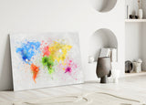 Map of Colors Glass Wall Art