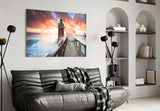 Lighthouse Glass Wall Art