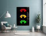 Colored Lips Glass Wall Art