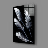 Feather Glass Wall Art