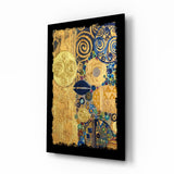 Gold Abstract Glass Wall Art