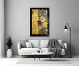 Gold Abstract Glass Wall Art