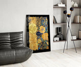 Gold Abstract Glass Wall Art