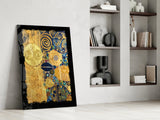 Gold Abstract Glass Wall Art