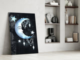 Moon Star Glass Wall Art