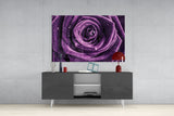 Purple Rose Glass Wall Art