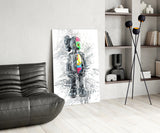 Abstract Robot Glass Wall Art