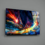 Colorful Space Glass Wall Art