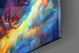 Colorful Space Glass Wall Art