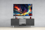 Colorful Space Glass Wall Art