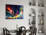 Colorful Space Glass Wall Art