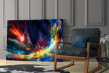 Colorful Space Glass Wall Art