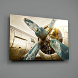 Airplane Glass Wall Art