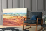 Abstract Mountains Glass Wall Art