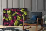 Pineapples Glass Wall Art