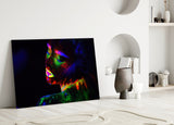 Neon Woman Glass Wall Art