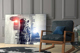 Digital Astronaut Glass Wall Art