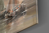 Sailboats Glass Wall Art