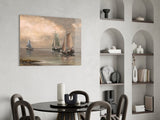 Sailboats Glass Wall Art