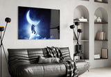 Moon bearer Glass Wall Art