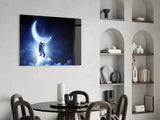 Moon bearer Glass Wall Art