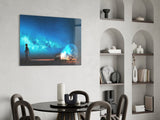 Starry Night Glass Wall Art