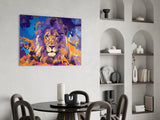 Lion Glass Wall Art