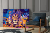 Lion Glass Wall Art